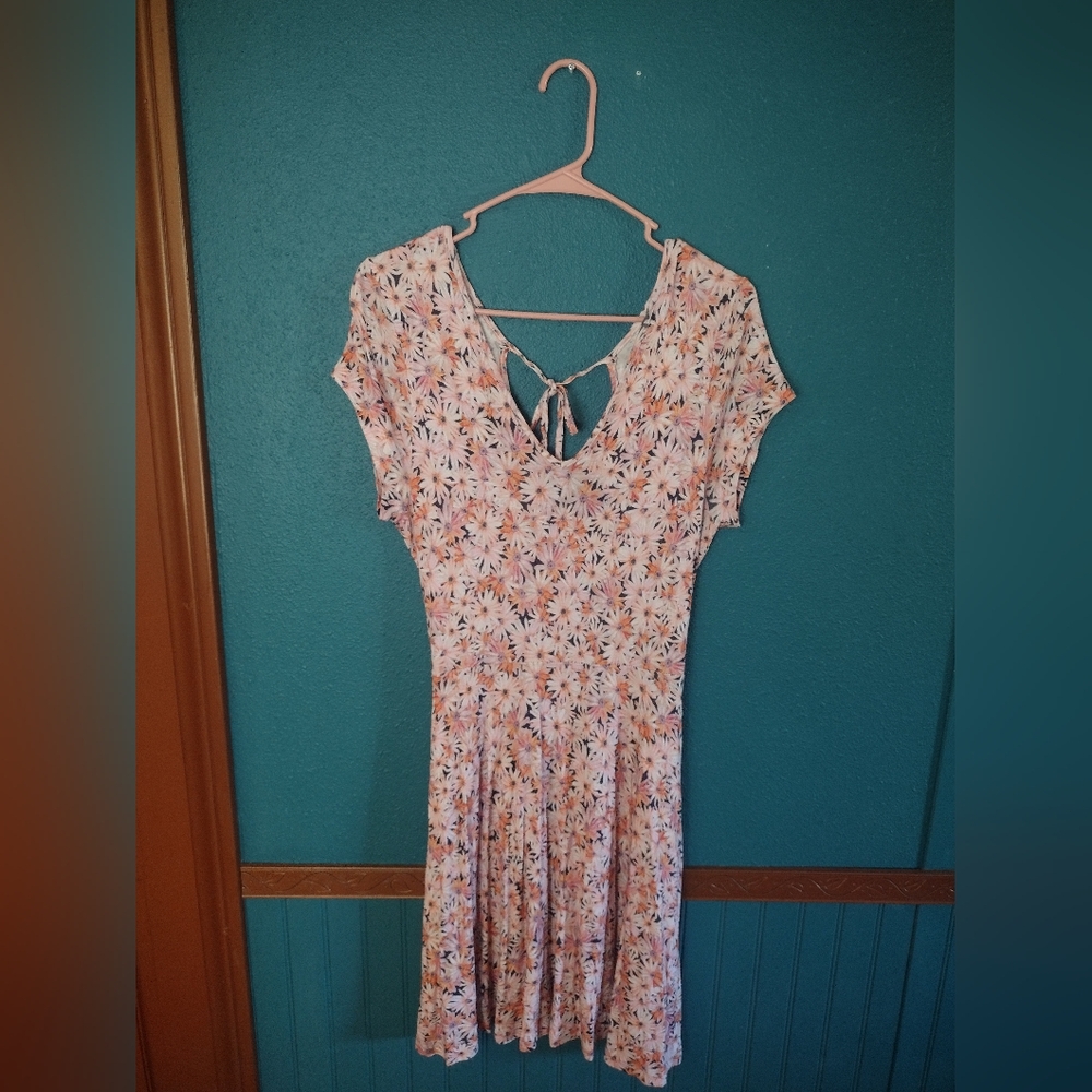 French Connection Daisy Print Fit And Flare Jersey Dress
